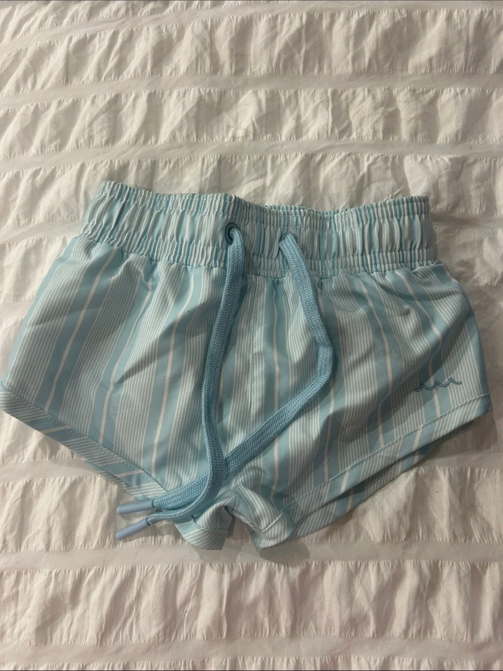 Minnow Light Blue Striped Swim Trunks 0-6m